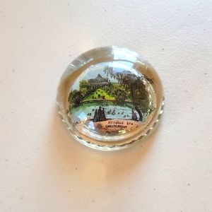 Vintage Half Round Paperweight- Cheltenham